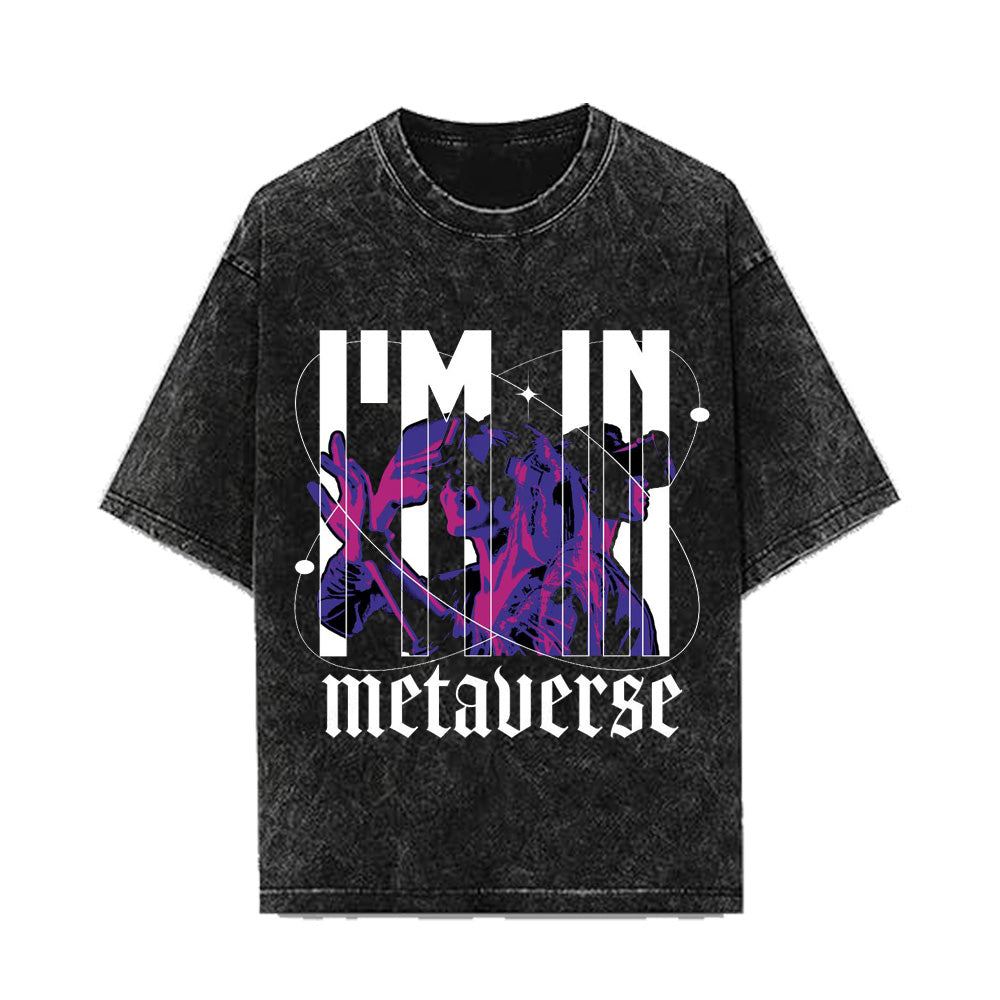 METAVERSE OVERSIZED STONE WASH T-SHIRT