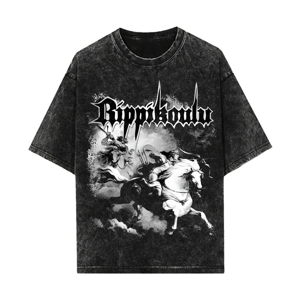 RIPPIKOULU OVERSIZE STONE WASH T-SHIRT
